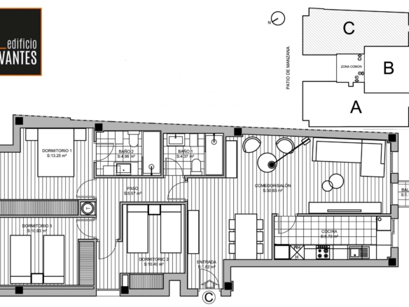 vivienda 3 habitaciones castellon C